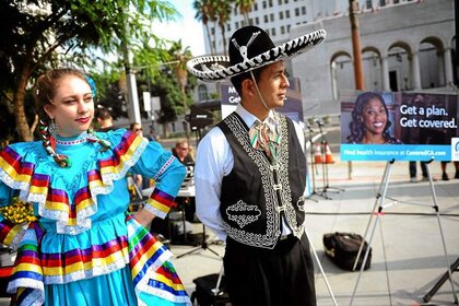 Mexican folklorico performers in Los Angeles