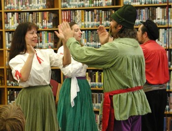 Folk Dancers at a Library Program for families